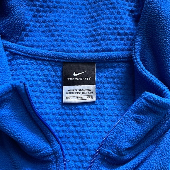 EUC Men’s Nike Blue Fleece Therma-fit Pullover Jacket 107544-493 size XXL - Picture 3 of 7